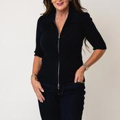 Vero Moda AWARE Hanna Cropped Knitted Cardigan, Navy