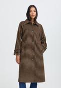 b. Young Camio Checked Coat, Brown Multi image