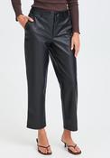 b. Young Straight Leg Faux Leather Trousers, Black image