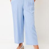 B.Young Falakka Linen Blend Cropped Trousers, Blue image