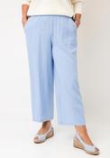 B.Young Falakka Linen Blend Cropped Trousers, Blue image