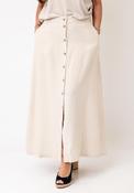 B. Young Falakka Button Skirt, Light Beige image