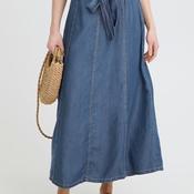 B. Young Kosmo Wide Denim Skirt, Medium Blue