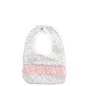 Babidu Baby Girl Floral And Stripes Bib, Pink