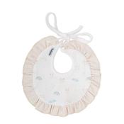 Babidu Baby Frill Print Bib, White image