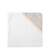 Babidu Baby Girl Floral Hooded Towel, White image
