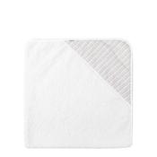 Babidu Baby Boy Stripe Hooded Towel, White image