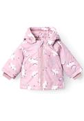 Name It Baby Girl Unicorn Hooded Coat, Mauve Shadows image