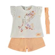 Babybol Baby Girl Giraffe 3 Piece Set, Orange
