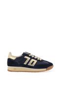 Back 70 Jogger Retro Trainers, Navy &amp; Gold image