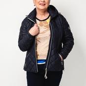 Barbara Lebek Quilted Hooded Coat, Navy