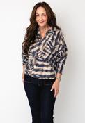 Barbara Lebek Printed Collar Knit Top, Beige image