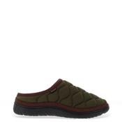 Barbour Outdale Quilted Slippers, Green &amp; Brown image