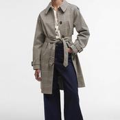 Barbour Maia Check Waterproof Trench, Green Multi