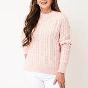Barbour Ashdown Cable Knitted Jumper, Pink