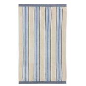 Bedeck Lorelai Jacquard Stripe Hand Towel, Blue and Beige