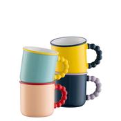 Belleek Living Set of 4 Bubble Mugs, Multi Coloured
