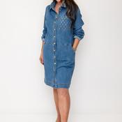 Betty Barclay Rhinestone Detail Denim Dress, Blue image