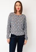 Betty Barclay Geometric Print Blouse, Blue Multi image