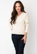 Bianca Collar Detail Knitted Jumper, Cream image