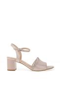 Bioeco by Arka Wide Fit Shimmering Heeled Sandals, Blush Pink image