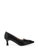 Bioeco by Arka Wide Fit Grained Leather Court heels, Black image