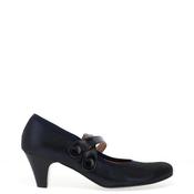 Bioeco by Arka Wide Fit Leather Double Strap Heeled Shoe, Navy image