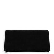 Bioeco by Arka Leather Patent Clutch Bag, Black Suede