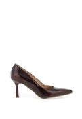 Bioeco by Arka Wide Fit Marble Patent Leather Court Heels, Brown image