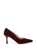 Bioeco by Arka Wide Fit Suede Court Heels, Wine image