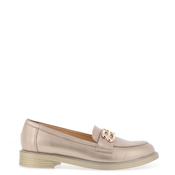 Bioeco by Arka Shimmering Metallic Leather Loafers, Gold