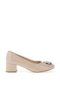 Bioeco by Arka Wide Fit Slip-on Heeled Pumps, Beige image