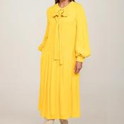 Birelin Tie Detail Midi Dress, Yellow