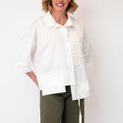Bize Embroidered Detail Shirt, White