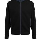 Bugatti Full Zip Ribbed Knit Jacket, Navy