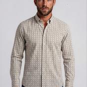 Bugatti Illusion Print Shirt, Brown Multi image