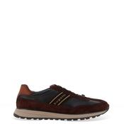 Bugatti Leather Contrast Trainers, Dark Brown image