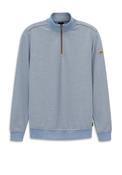 Bugatti Texture Knit Quarter Zip Sweatshirt, Light Blue image