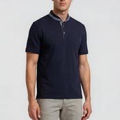 Bugatti Grandad Collar Polo Shirt, Navy image