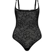 Bye Bra Lacy Open Bust Bodysuit, Black image