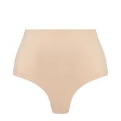 Bye Bra Low Back Mid Waist Thong, Beige image