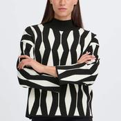 B.Young Tari Patterned High Neck Jumper, Black image