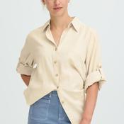B.Young Flakakka Linen Blend Shirt, Beige