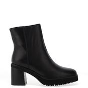 CallagHan Smooth Leather Block High Heel Boots, Black image