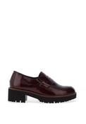 CallagHan Heeled Patent Loafers, Wine image