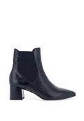 CallagHan Textured Patent Ankle Boots, Navy image