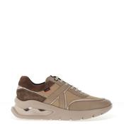 CallagHan Leather Nylon Wedge Trainers, Brown