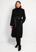 Camelot Sequin Longline Coat, Black image