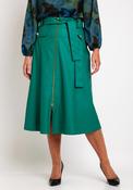 Camelot Faux Leather A-Line Midi Skirt, Green image