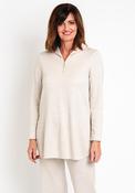 Camelot Metallic Shimmer Half Zip Sweater, Beige image